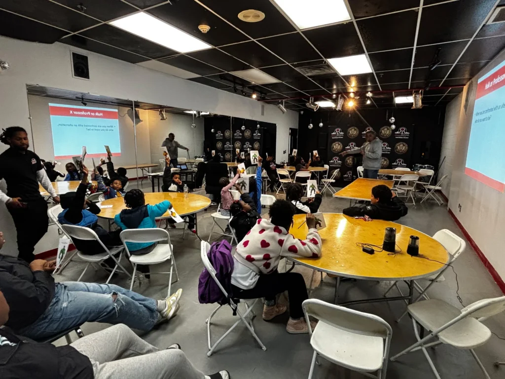 Young people participating in a Reed's Refuge learning workshop