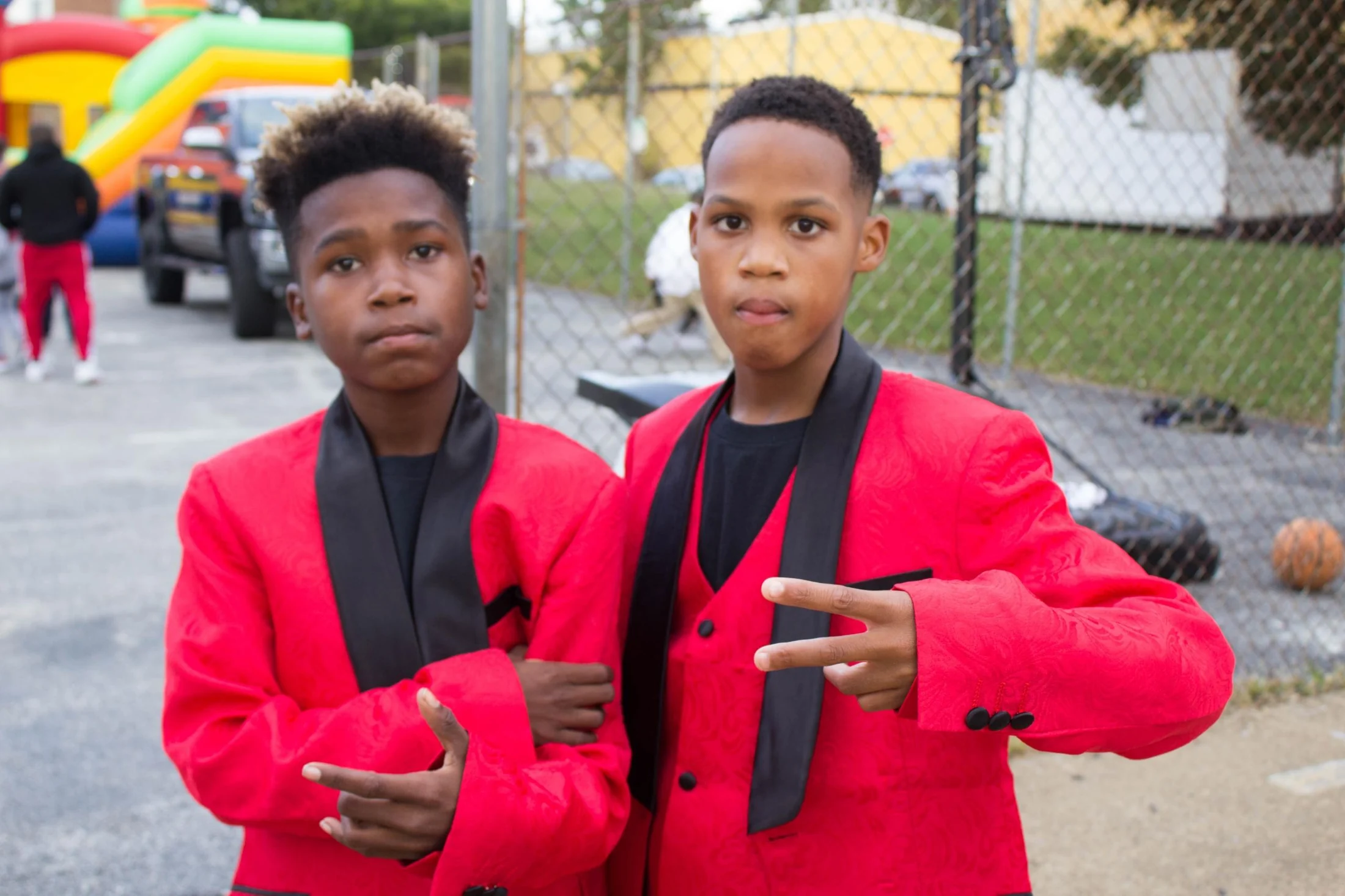 Two young Reed’s Refuge performers at a community celebration